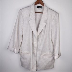 Sag harbor women estillo blazer 15% linen